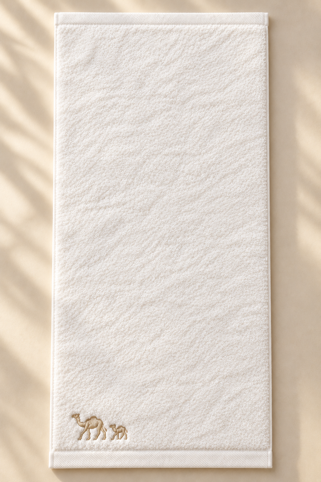 Embroidered Luxury 550 GSM Micro Cotton Towel - Camels