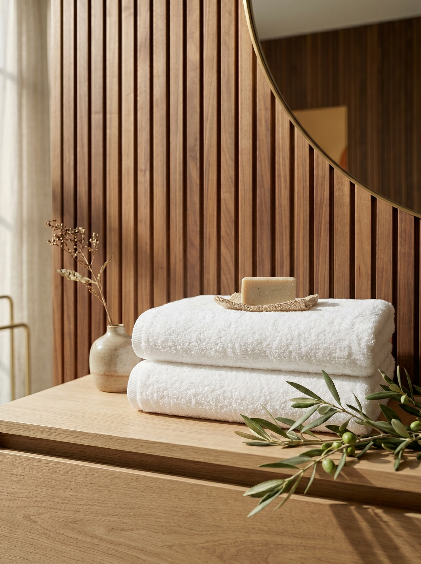 White 700 GSM Organic Cotton Towels
