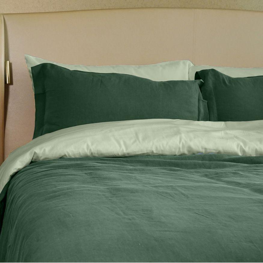 100% European Flax Linen with Cotton Sateen - Raia
