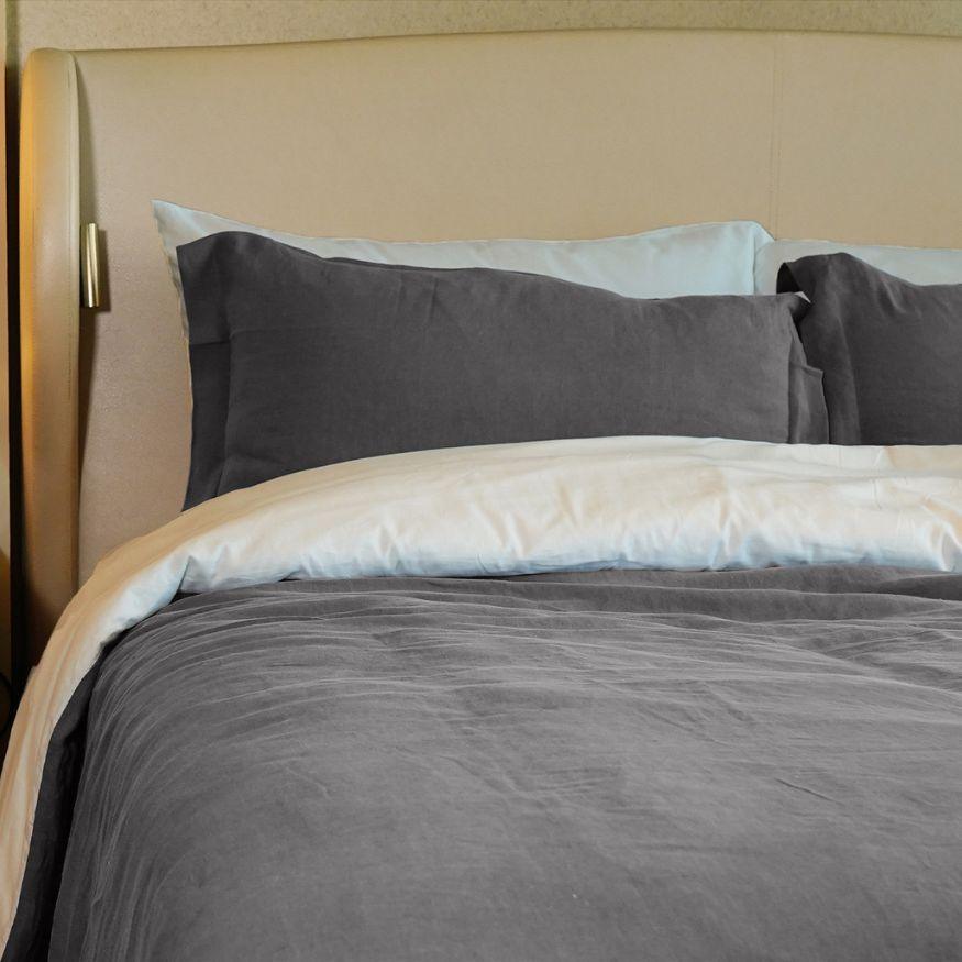 100% European Flax Linen with Cotton Sateen - Raia