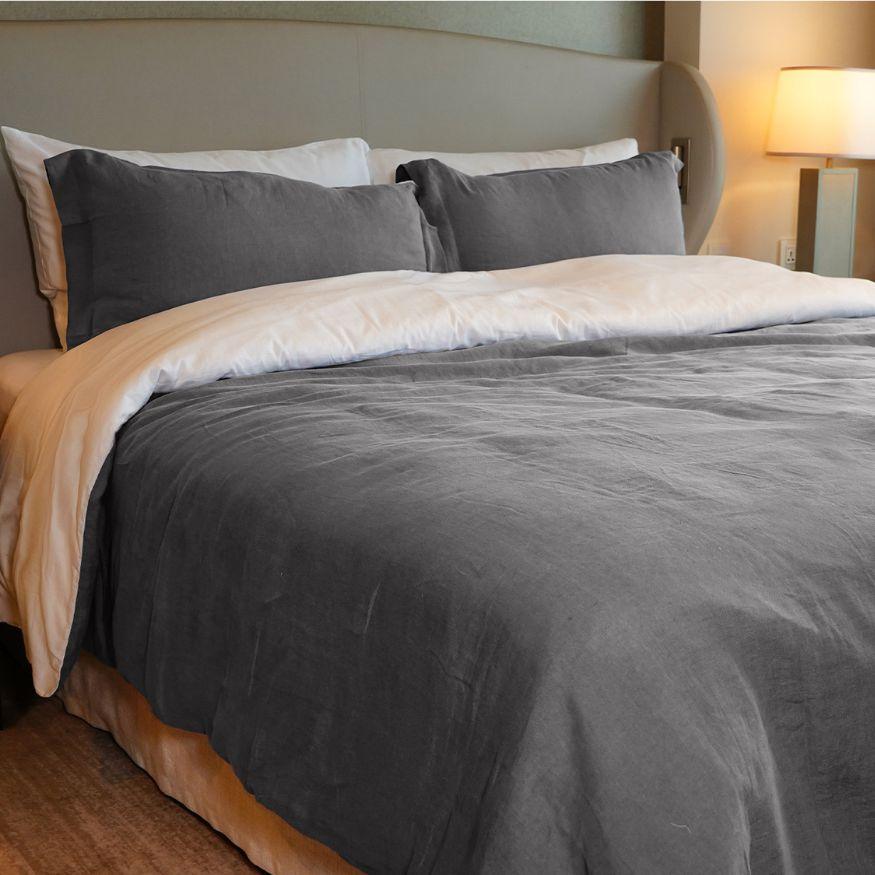 100% European Flax Linen with Cotton Sateen - Raia