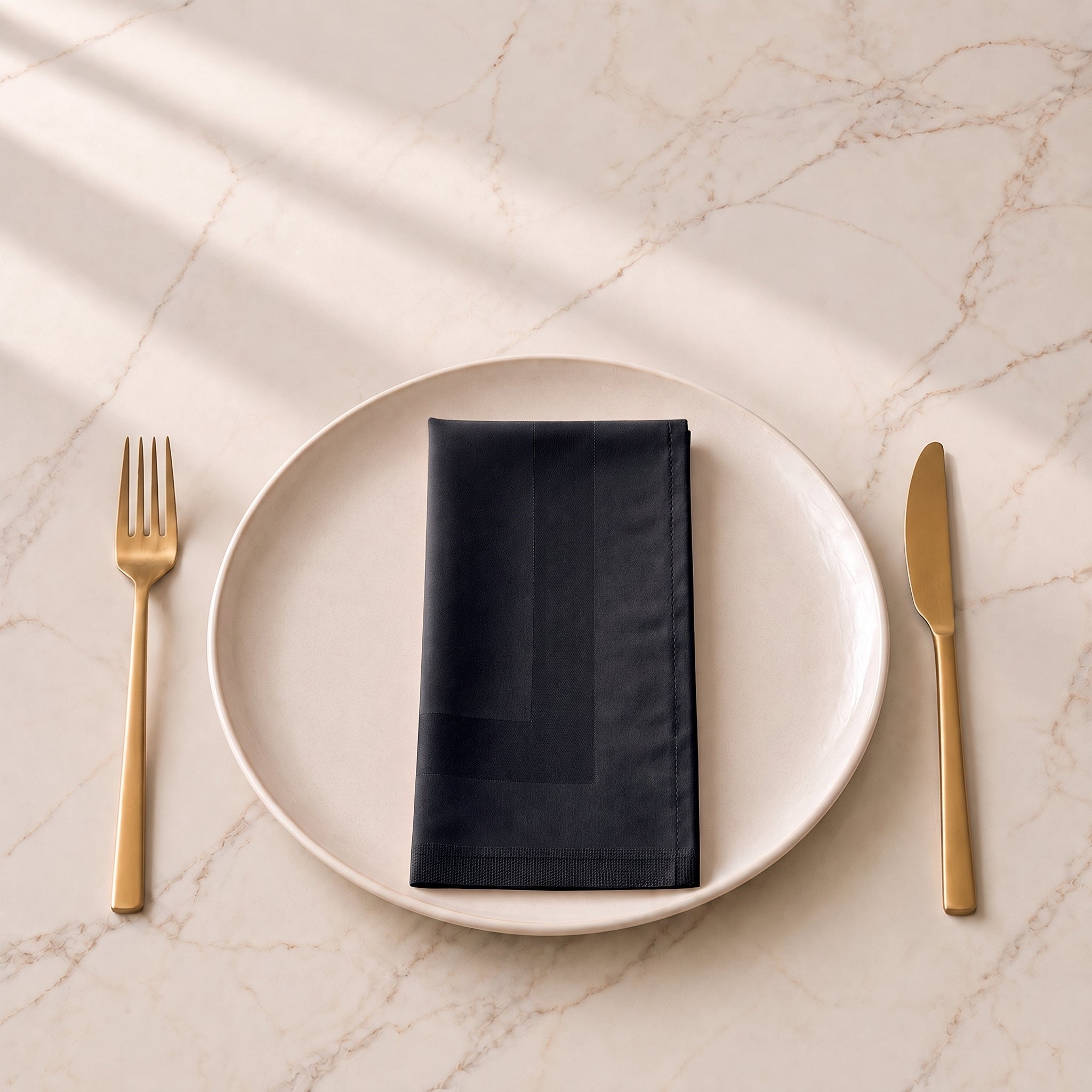 Black Satin Band Napkin, Croatia