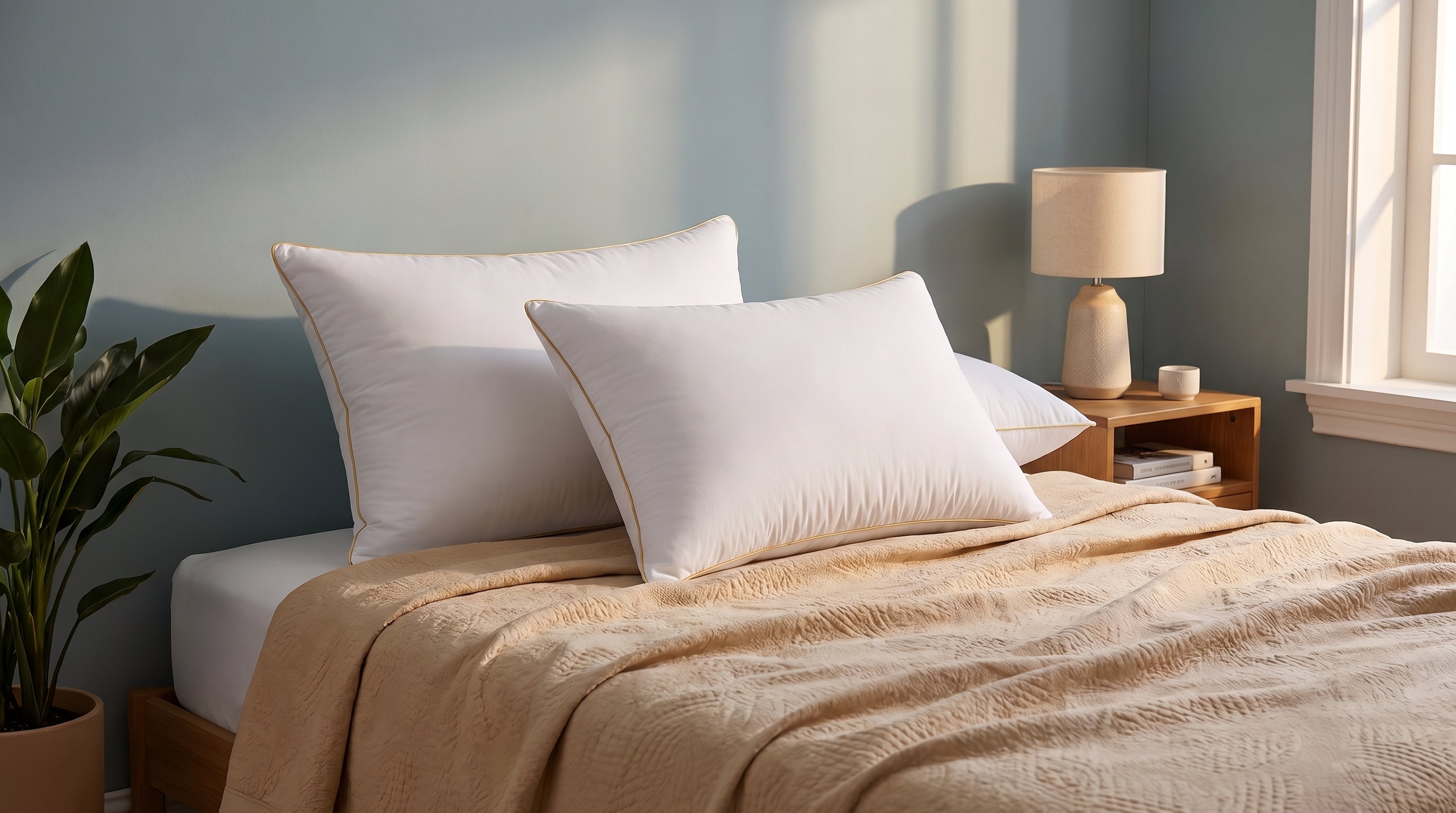 3 Chamber Goose Down & Feather Pillow - Medium Soft