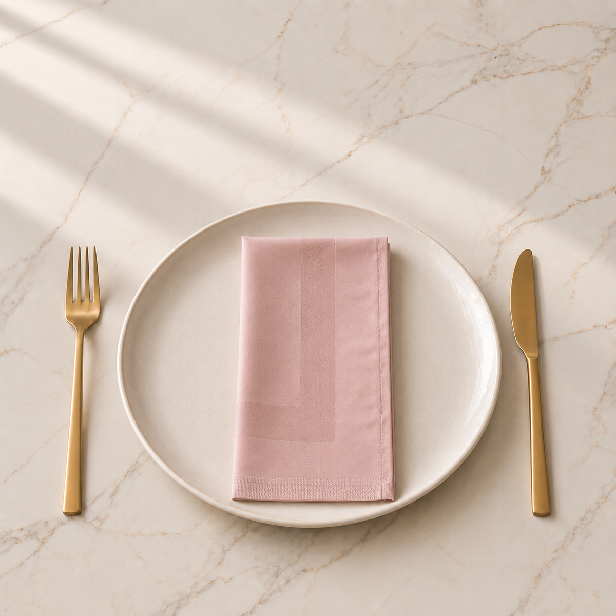 Old Rose Satin Band Napkin, Croatia
