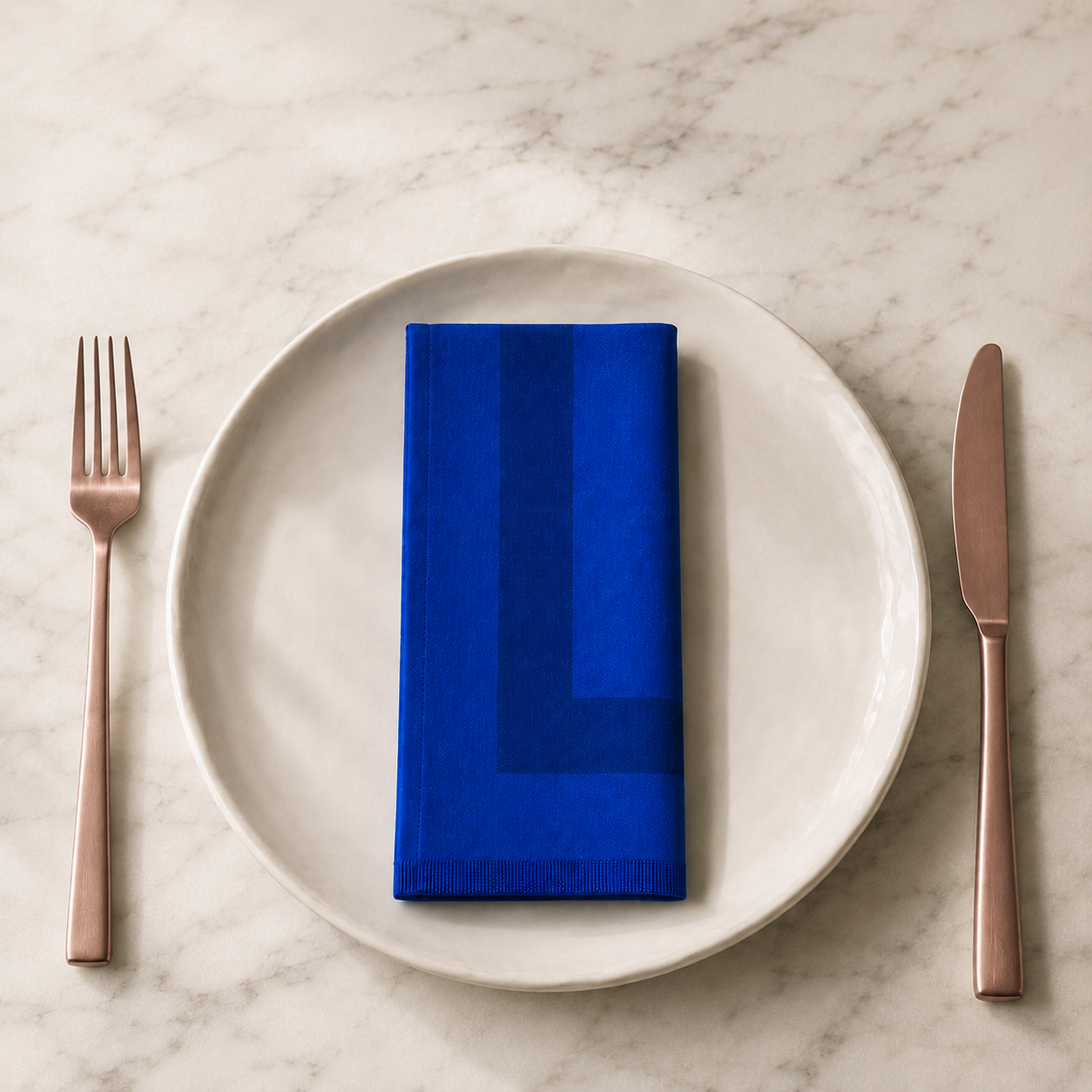 Royal Blue Satin Band Napkin, Croatia