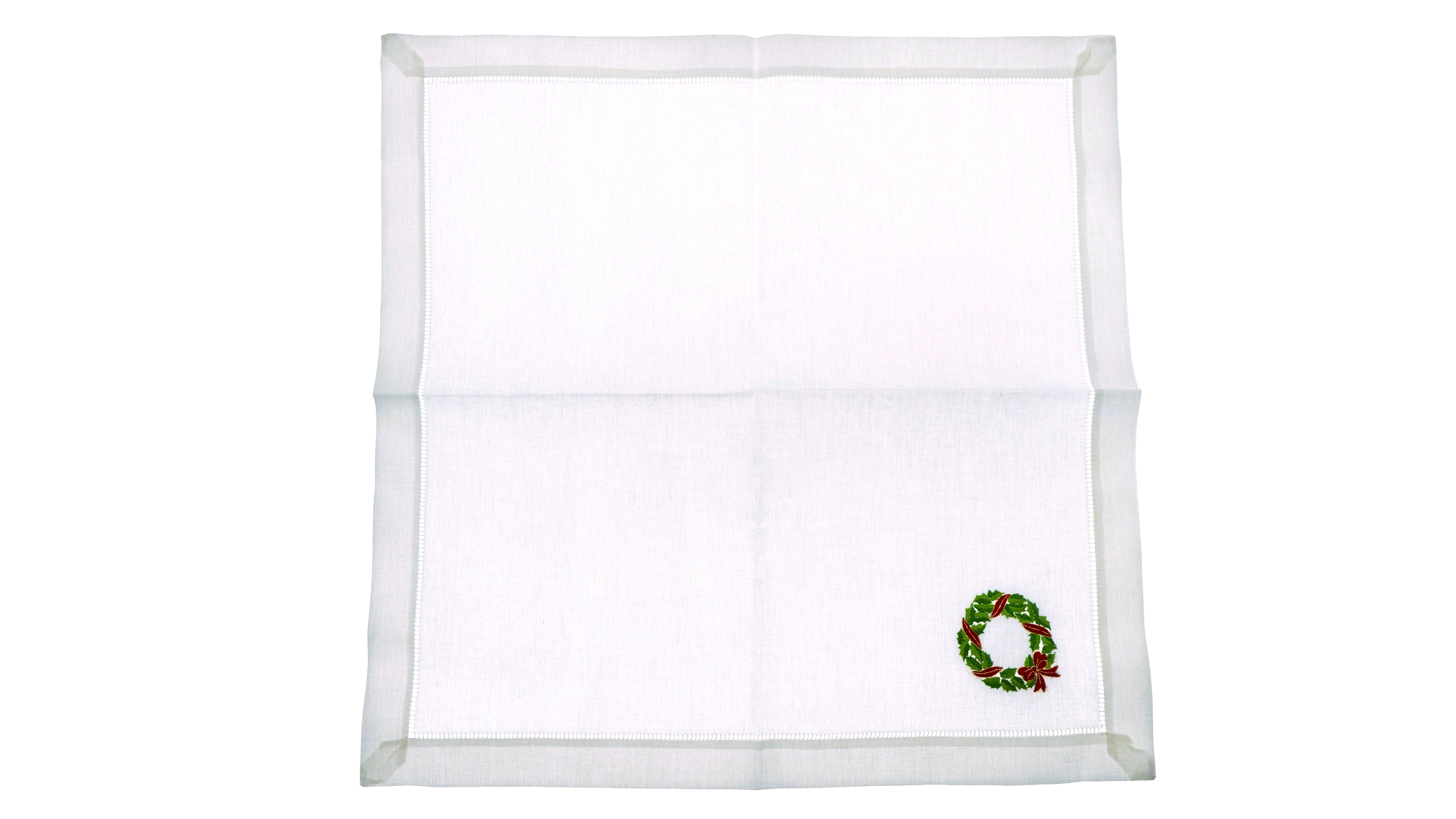 Holly & Ivy Wreath Christmas Napkin Set | Decor | Christmas, Napkins | Raia