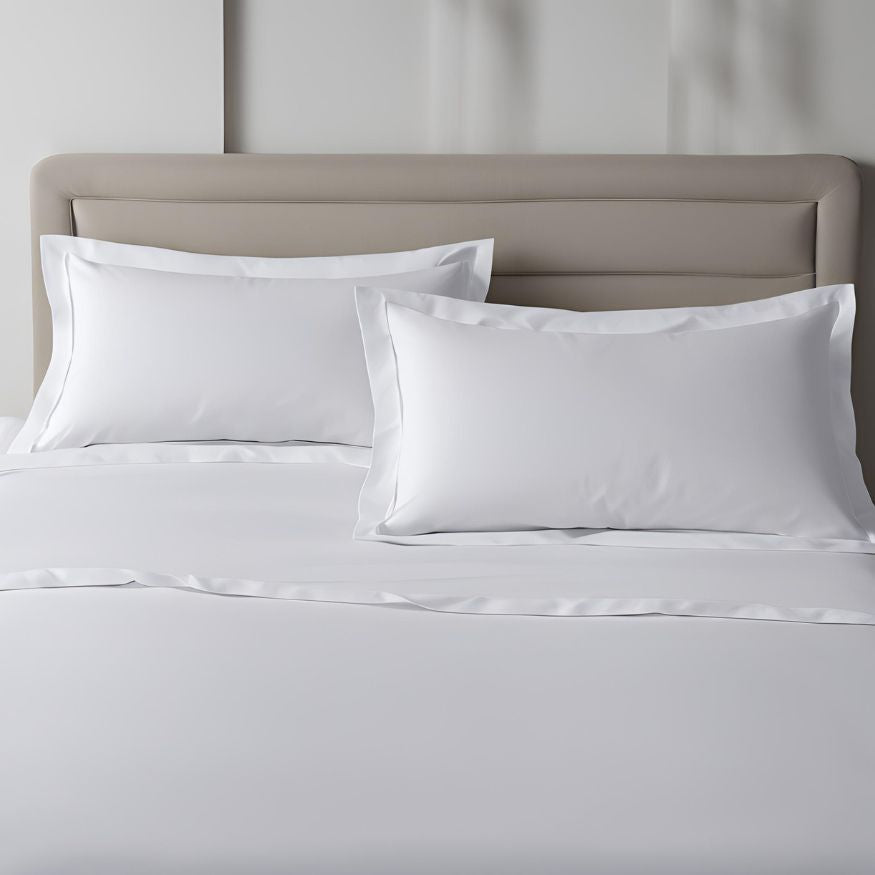 White Oxford Design 510 TC Organic Cotton Pillowcase Set