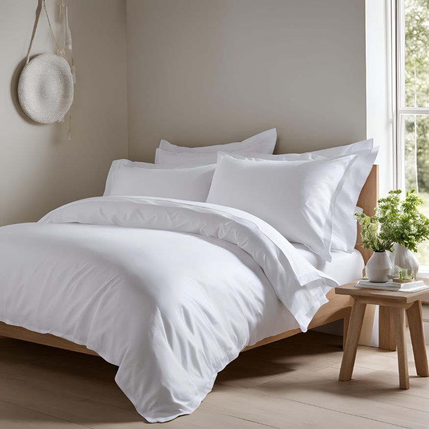 White 510 TC Organic Cotton Duvet Set