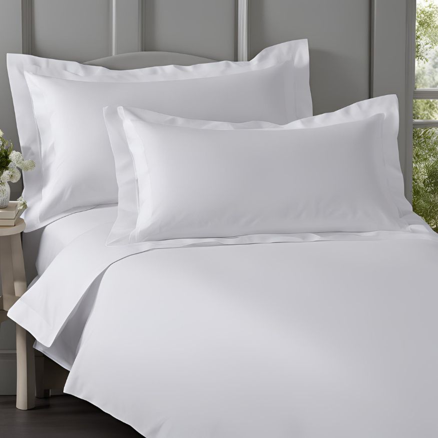 White Oxford Design 510 TC Organic Cotton Pillowcase Set - Raia