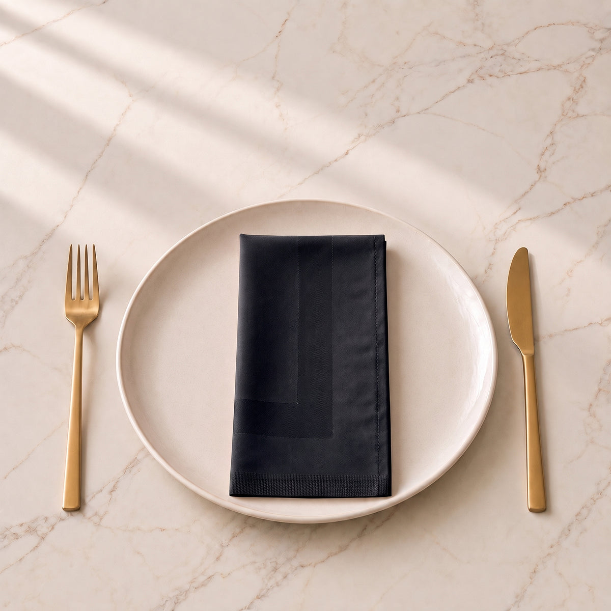 Black Satin Band Napkin, Croatia