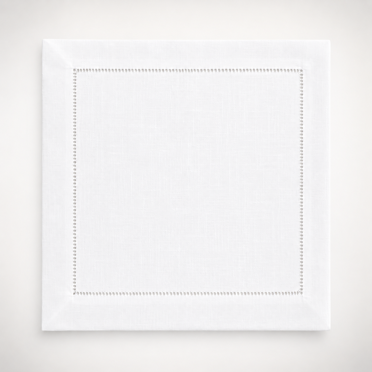 White Linen Napkin, Hand Embroidered, CL11