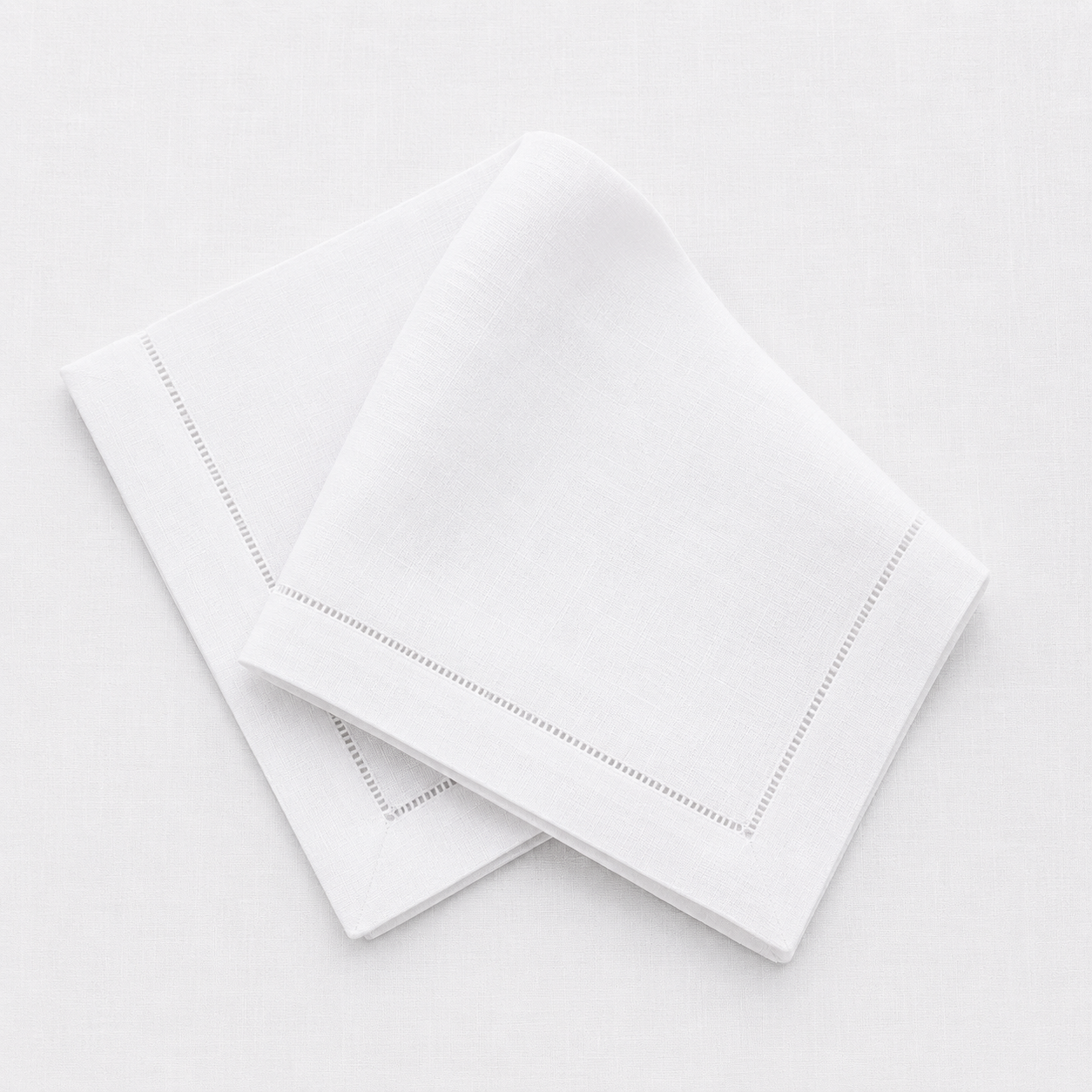 White Linen Napkin, Hand Embroidered, CL11