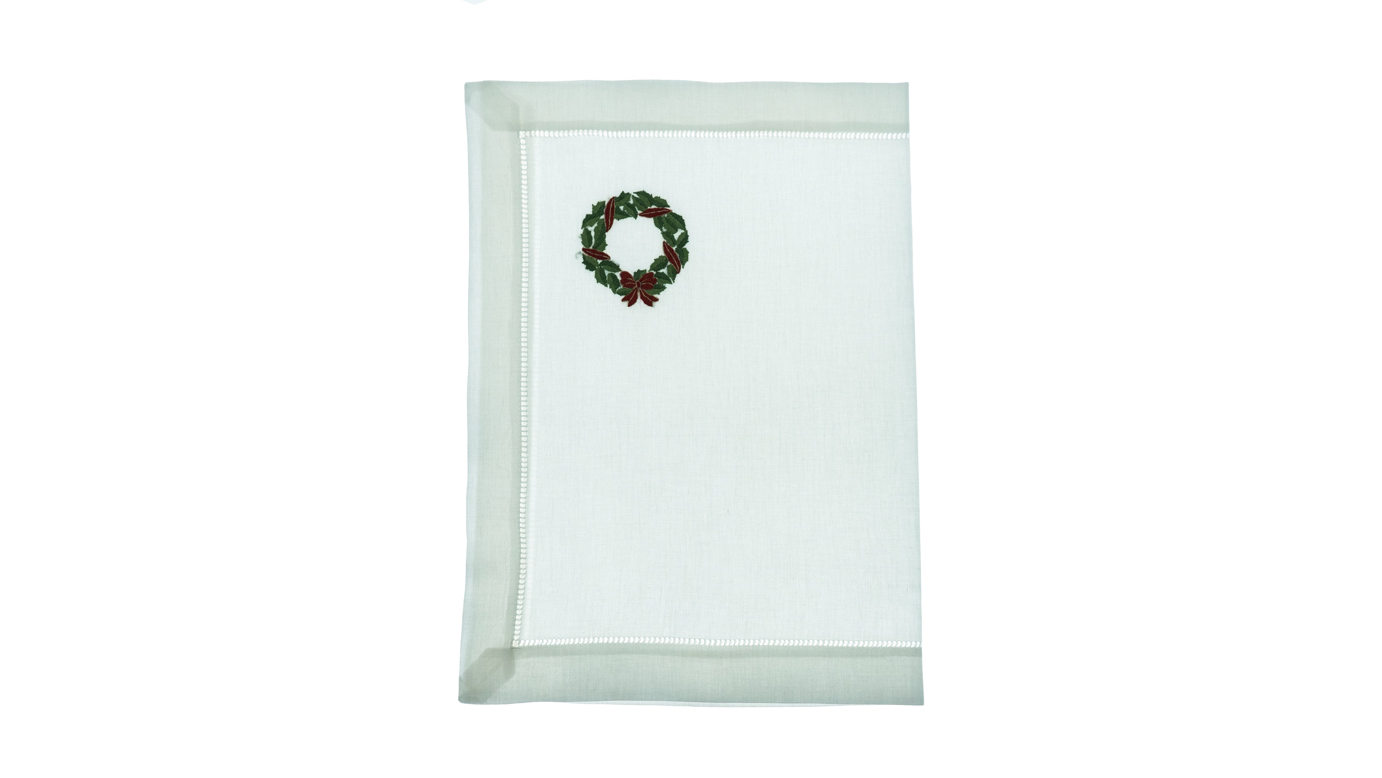 Holly & Ivy Wreath Christmas Placemat Set